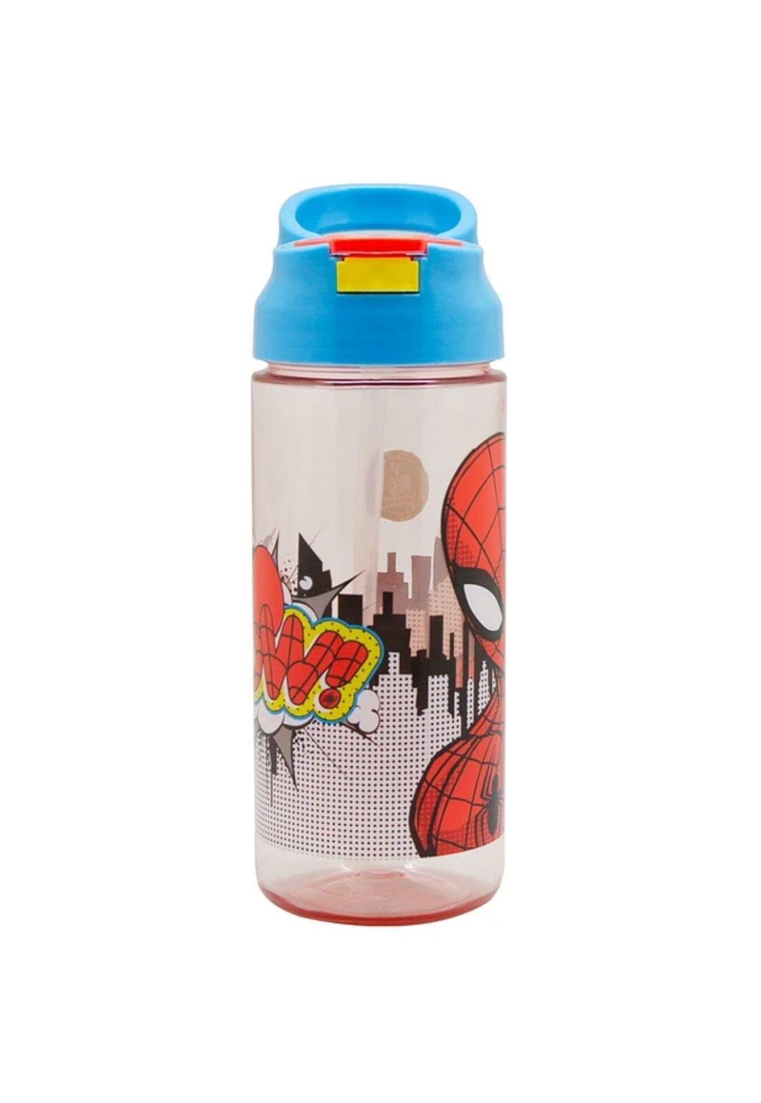 Botella Con Bombilla Para Niños 400ml Spiderman-0