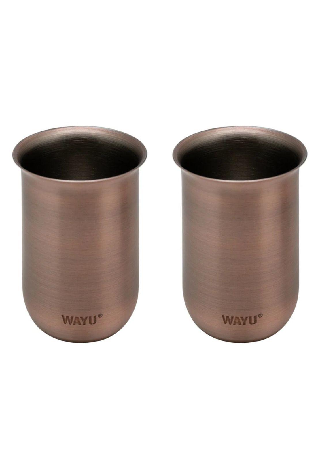 Set 2 Vasos Sour Acero Inoxidable Copper Line Wayu 230ml-2