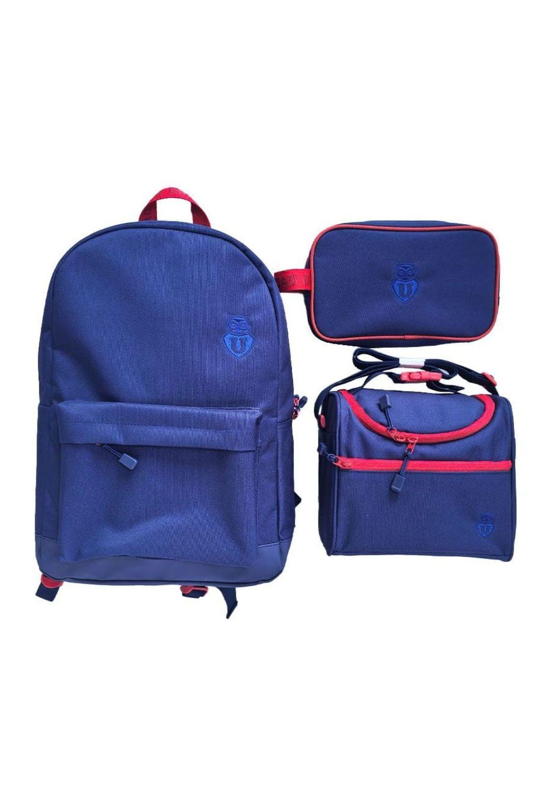 Promo Pack Escolar U. De Chile Mochila + Lonchera + Estuche-0