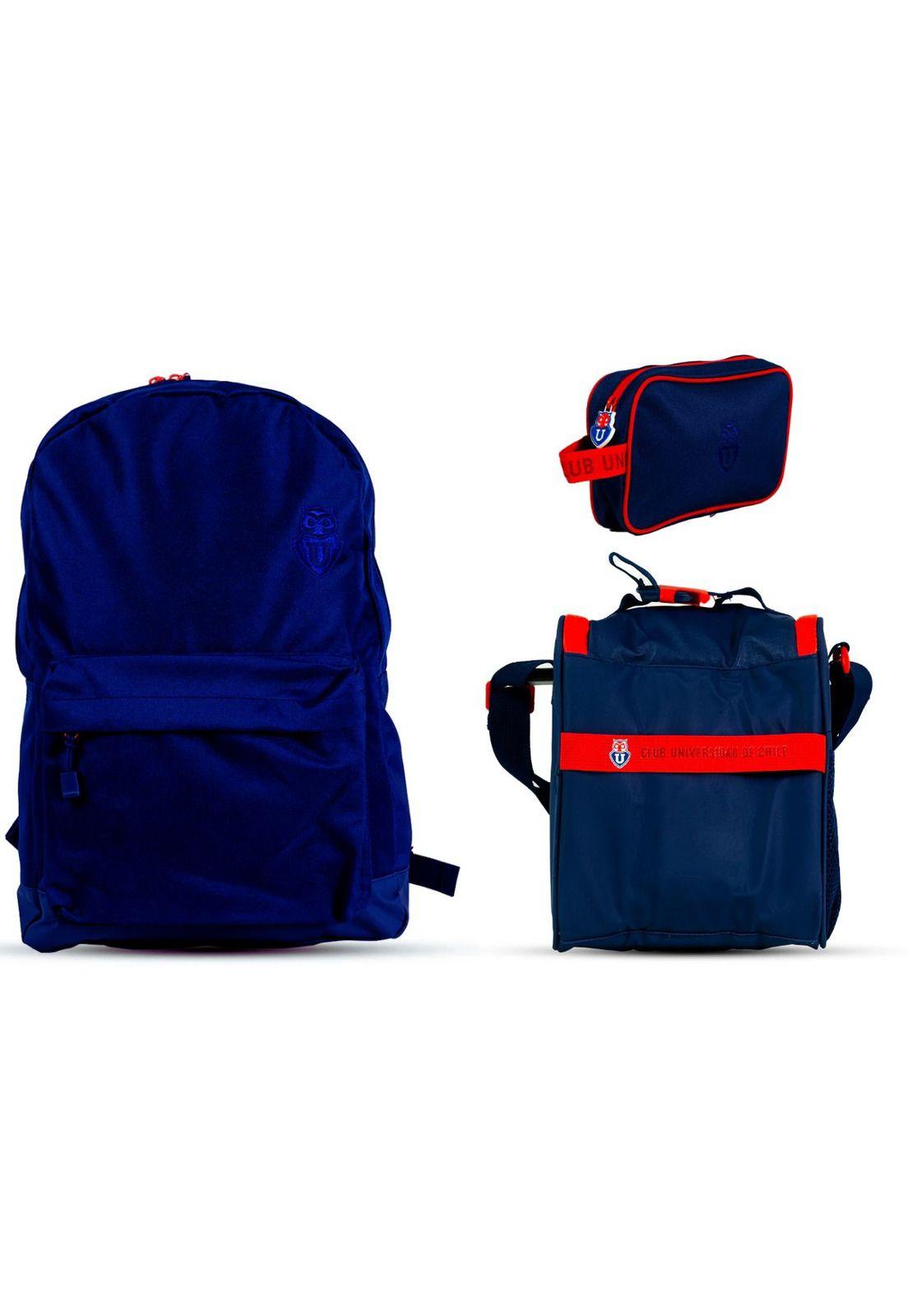 Promo Pack Escolar U. De Chile Mochila + Lonchera + Estuche-4