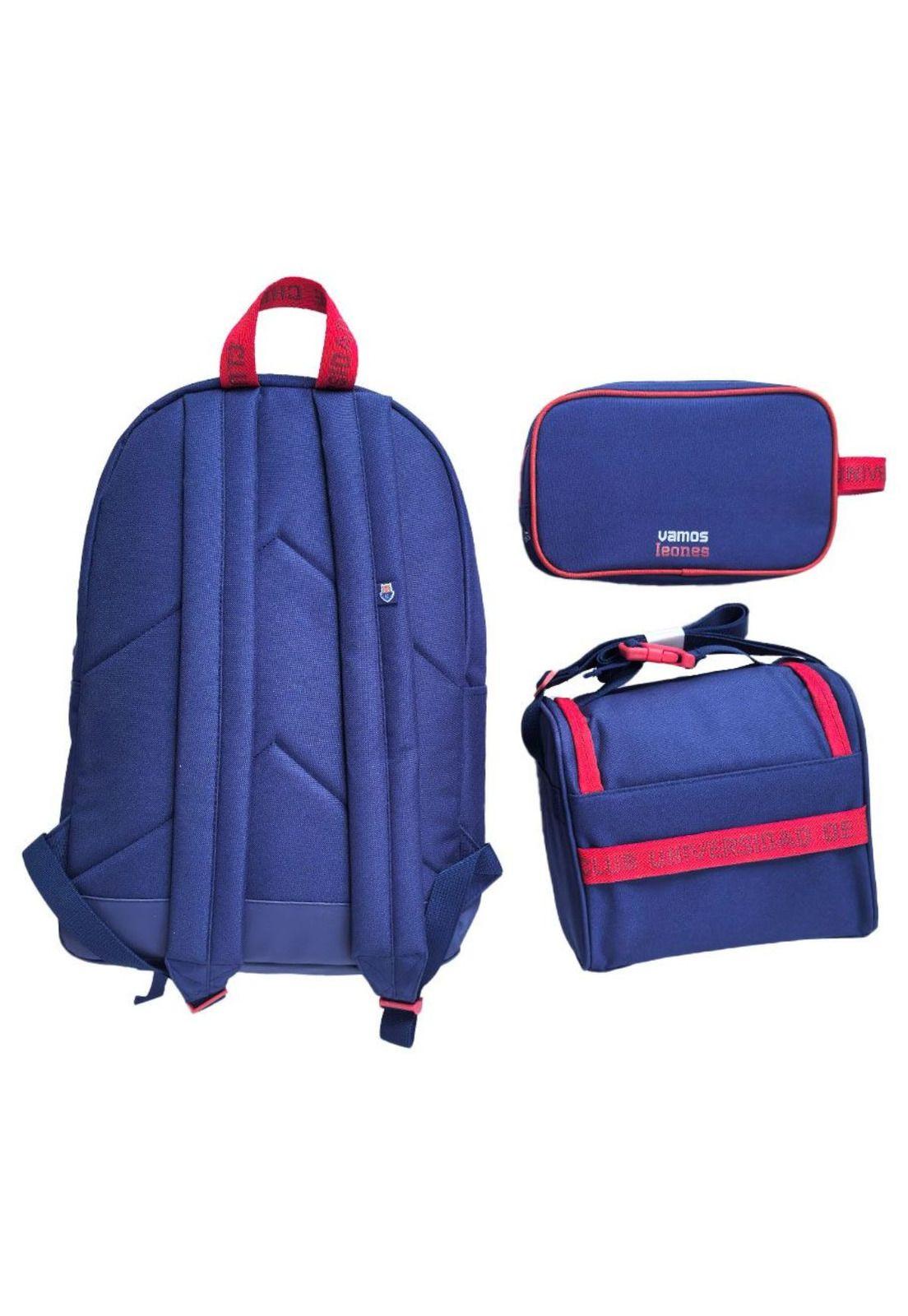 Promo Pack Escolar U. De Chile Mochila + Lonchera + Estuche-5