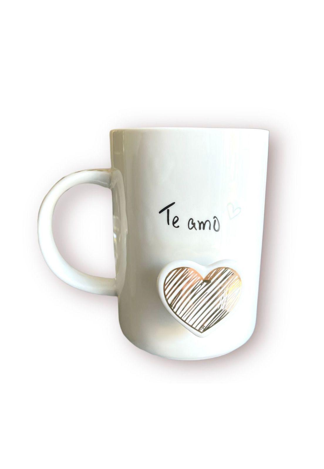 Tazon Blanco de Cerámica para Regalar Modelo Te Amo-2