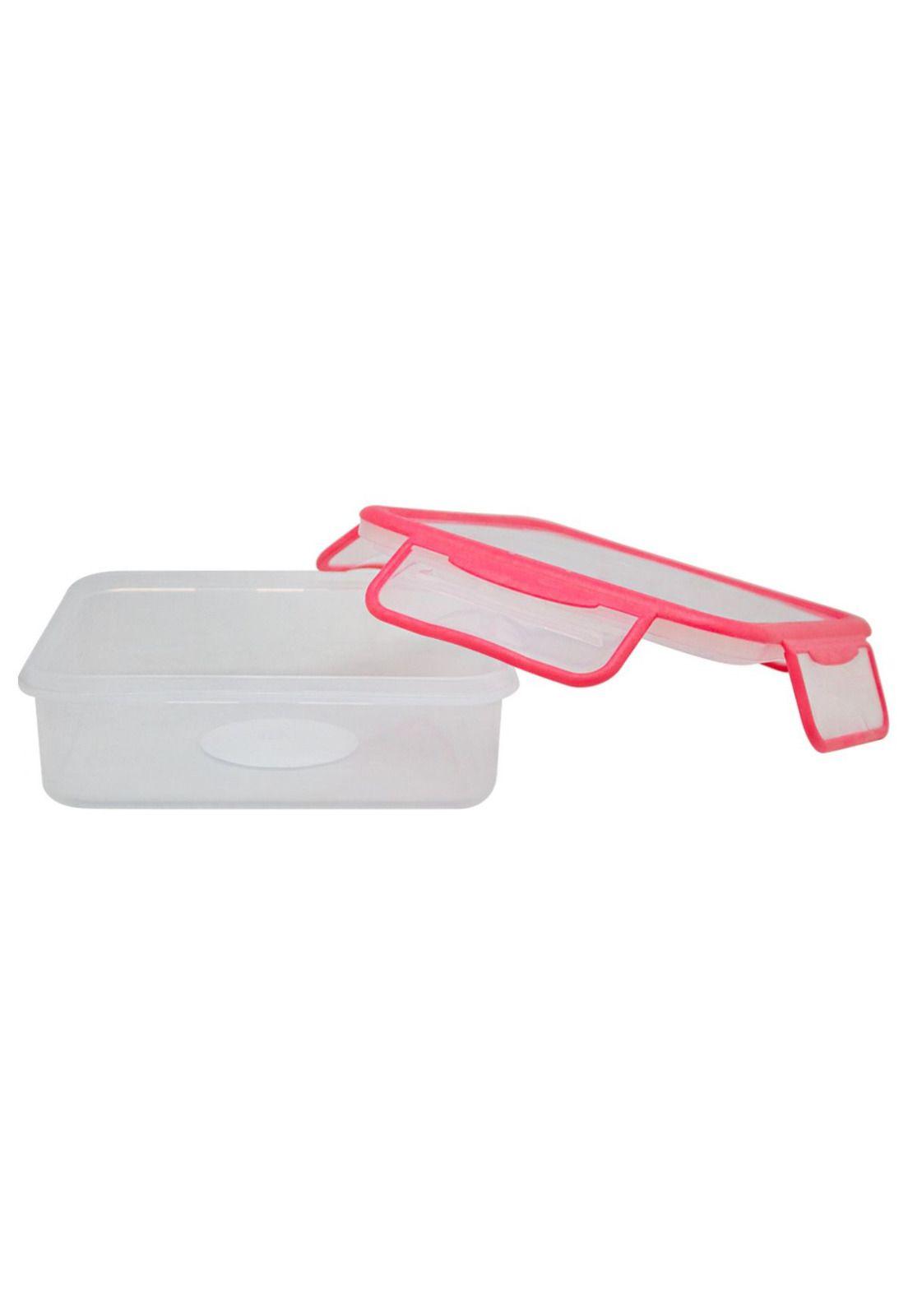 Hermético Plástico Cuadrado 600ml Keep Fucsia-2