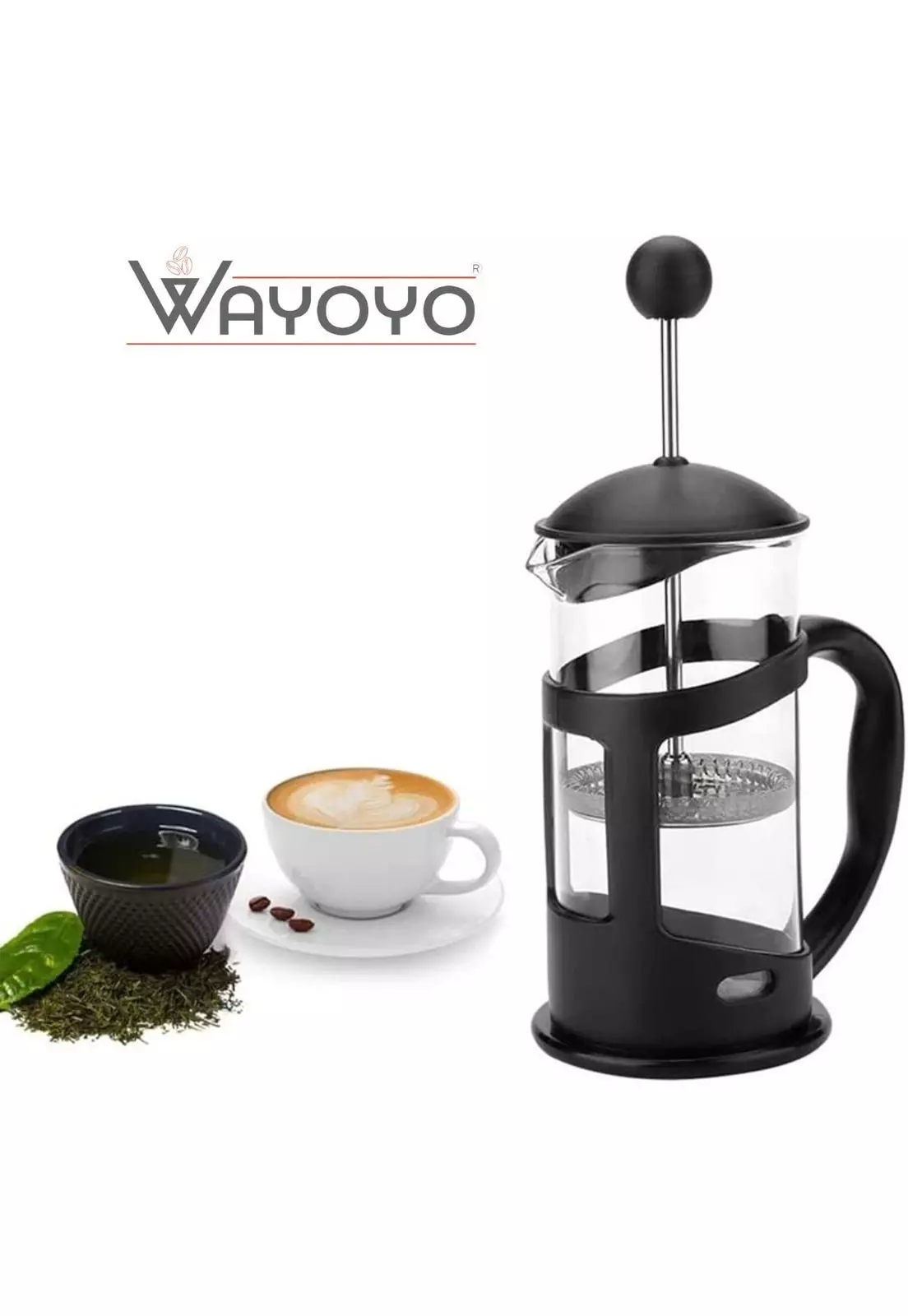 Cafetera Prensa Francesa Acero Inoxidable 350ml Wayoyo-3