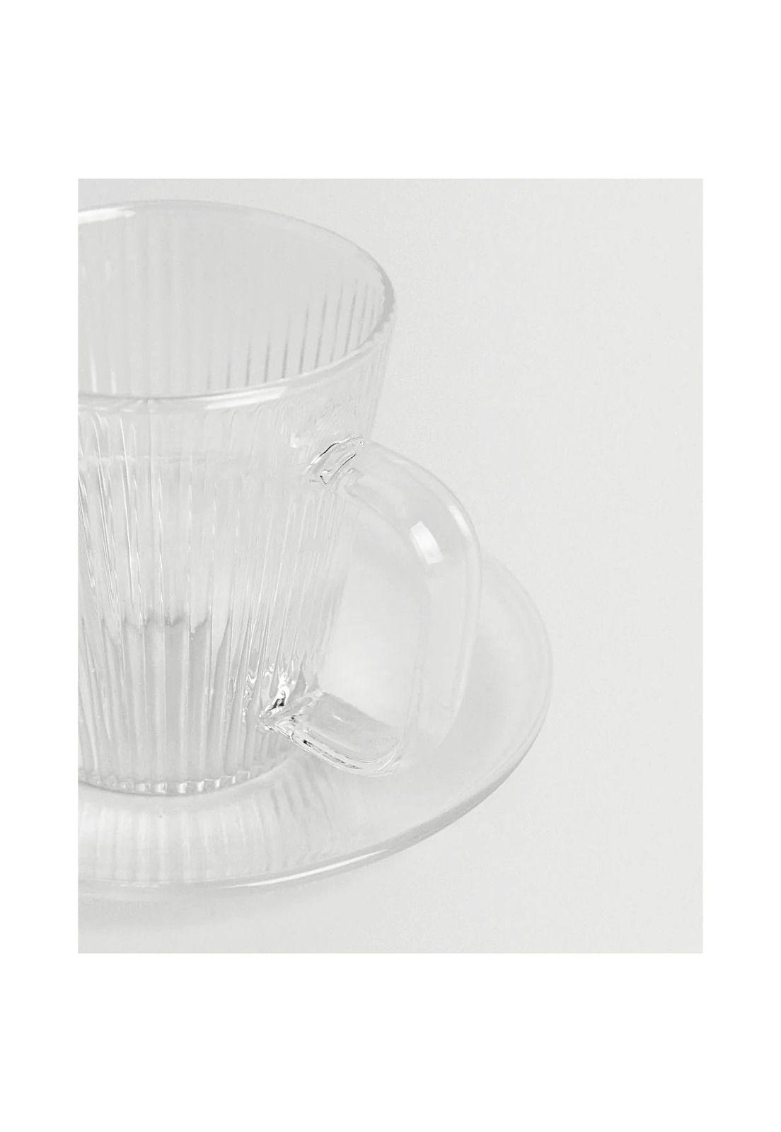 Set 4 Tazas Con Plato Espresso para Té o Café Glasso 110ml-4