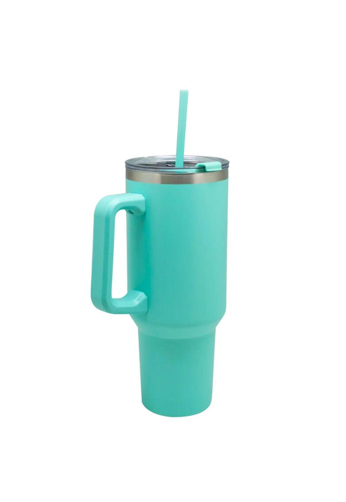 Vaso Mug Térmico Con Asa Y Bombilla Keep 1,1 Lt Turquesa-1