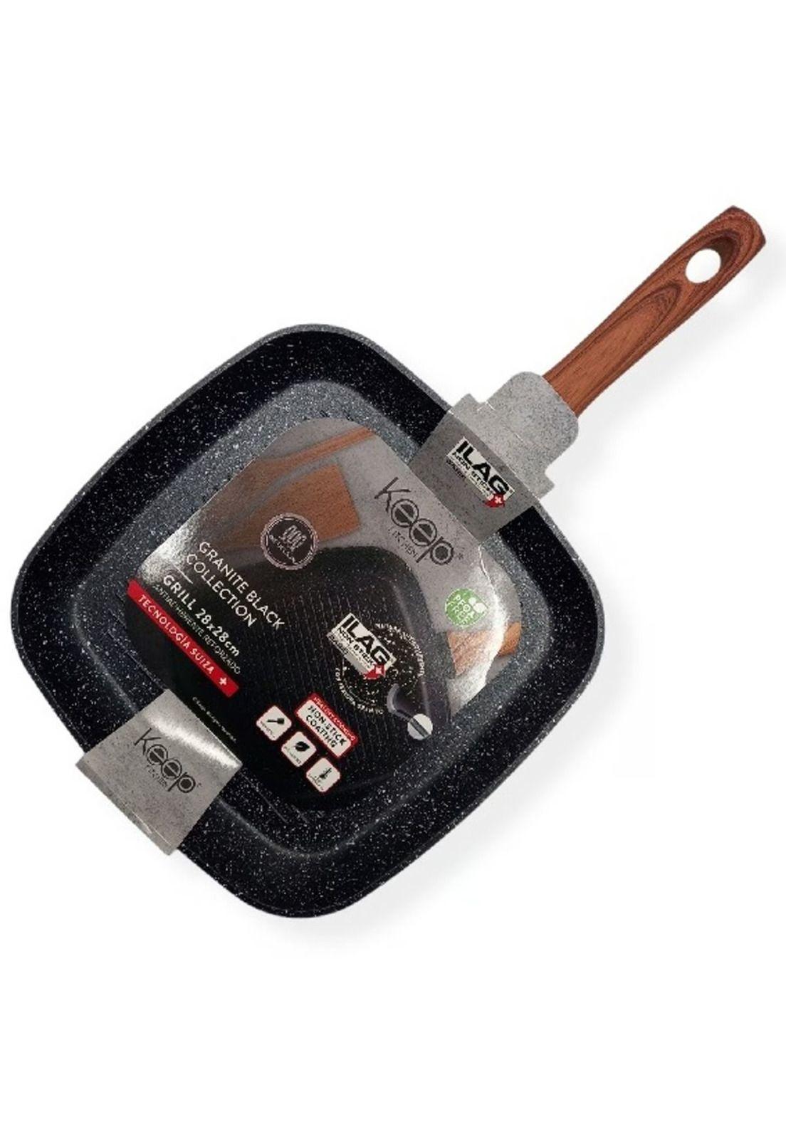 Sartén Grill Antiadherente Keep 28cm Granite Collection-0