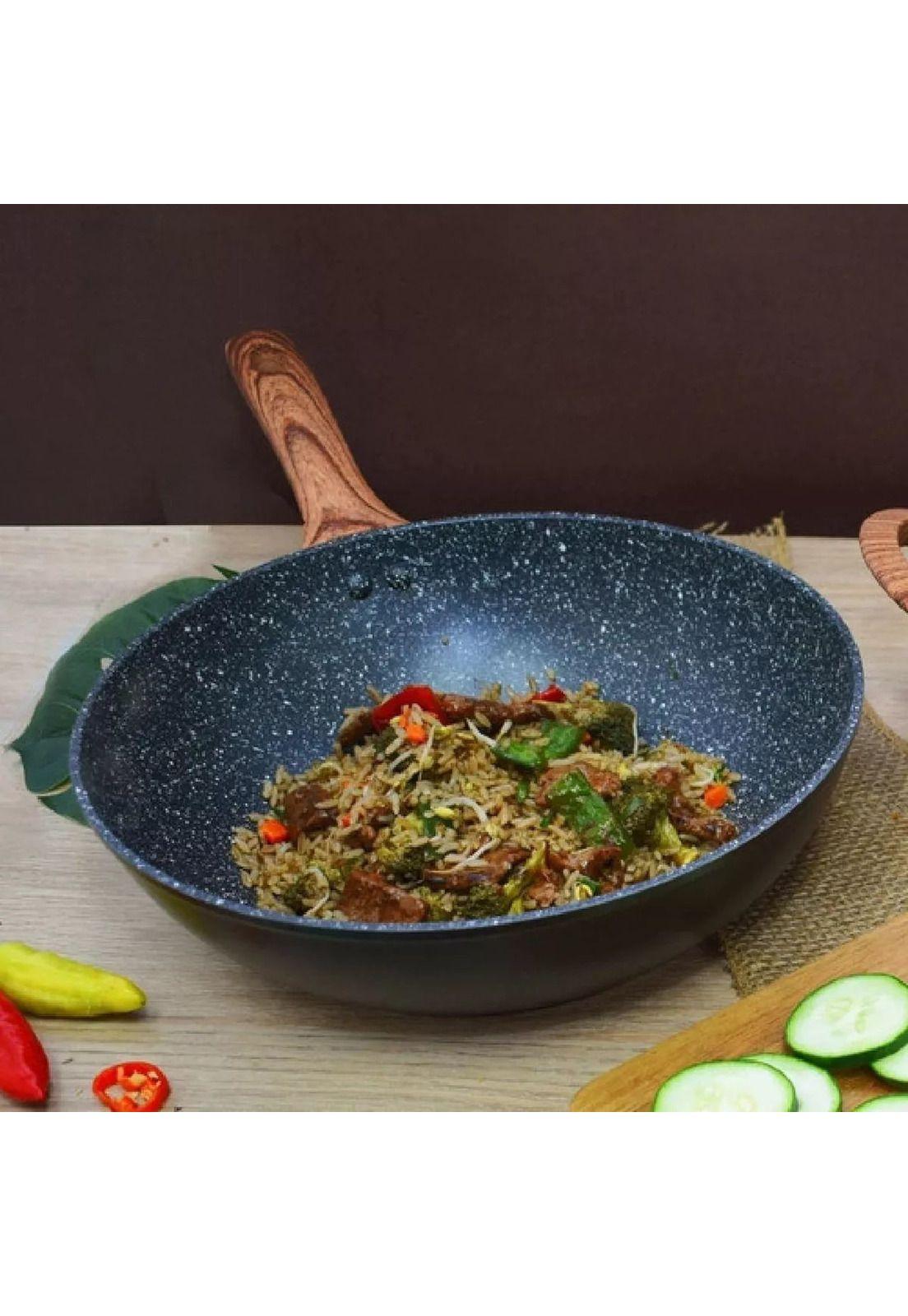 Sartén Wok Antiadherente Keep 28cm Granite Black Collection-4