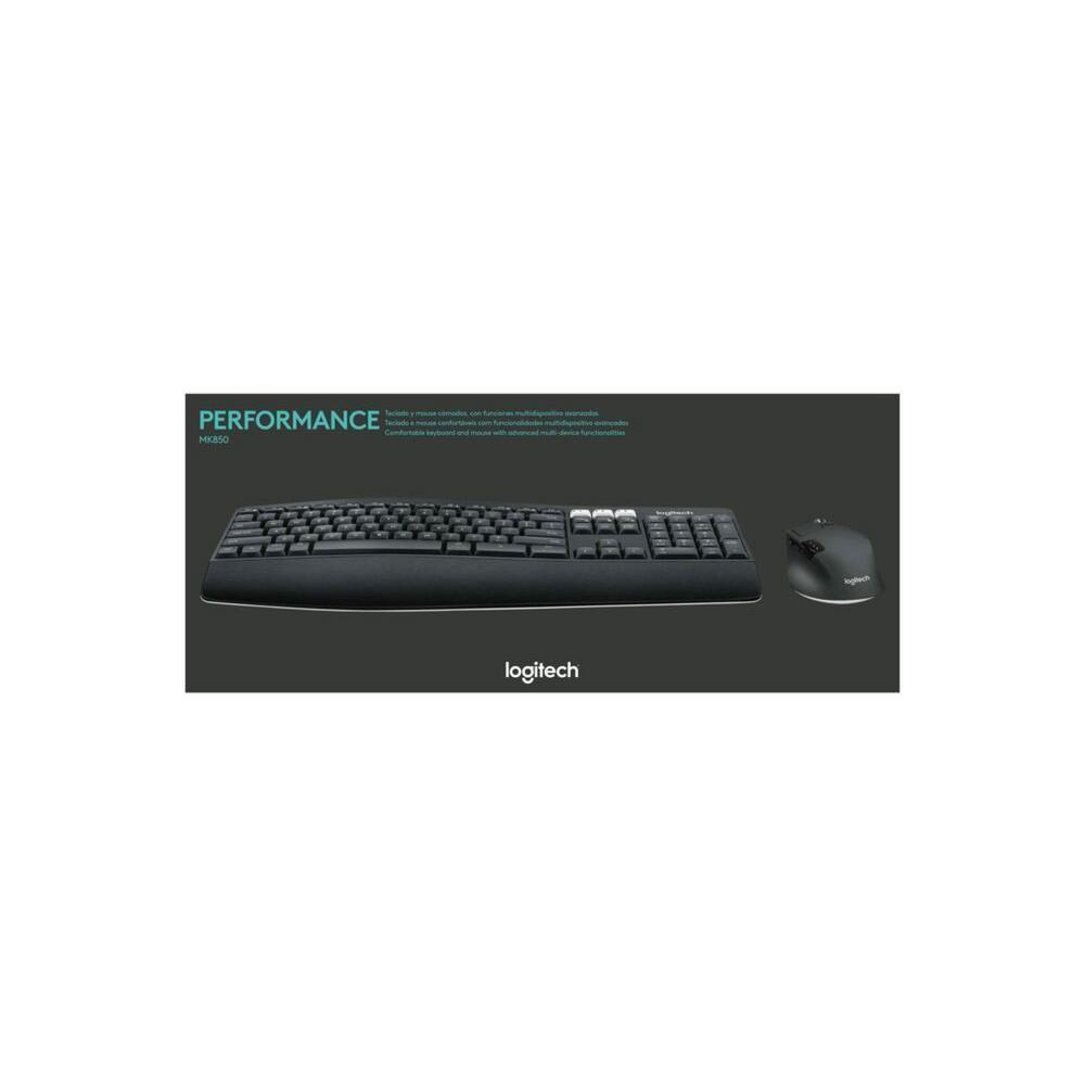 Kit Teclado y Mouse Inalam Logitech Performance MK850 Negro-4