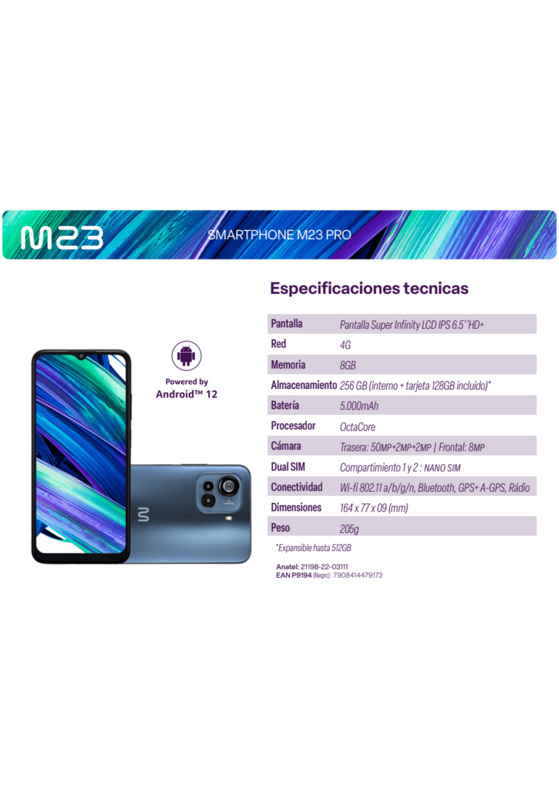 Telefono Celular Multi M23 Pro P9194-4
