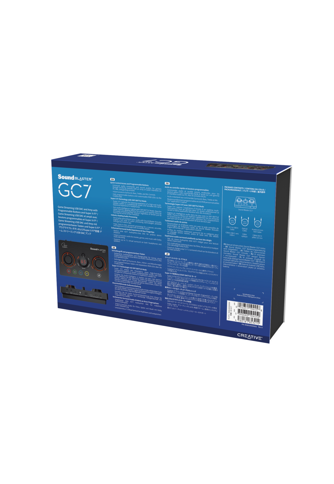 Tarjeta de Sonido Dac USB Creative Sound Blaster GC7-6