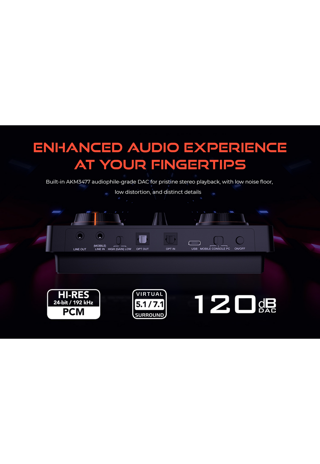 Tarjeta de Sonido Dac USB Creative Sound Blaster GC7-8