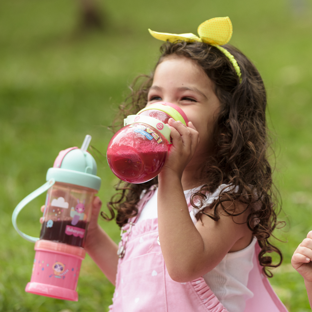 Vaso Bombilla Fisher Price Playful 360 ml Rosa BB1019-4