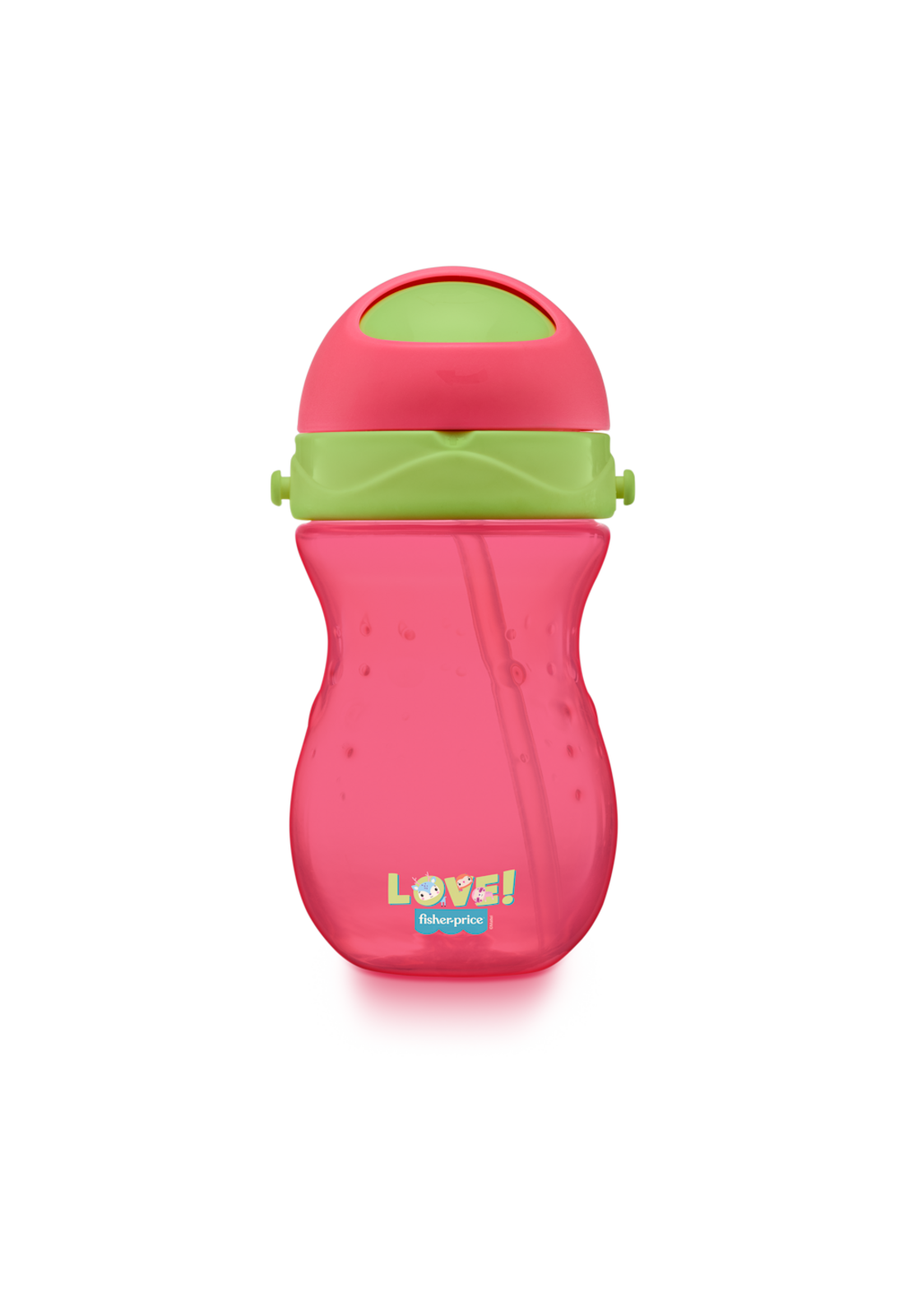 Vaso Bombilla Fisher Price Playful 360 ml Rosa BB1019-2