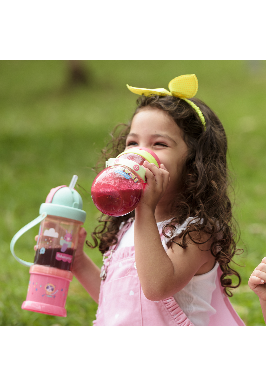 Vaso Bombilla Fisher Price Playful 360 ml Rosa BB1019-4