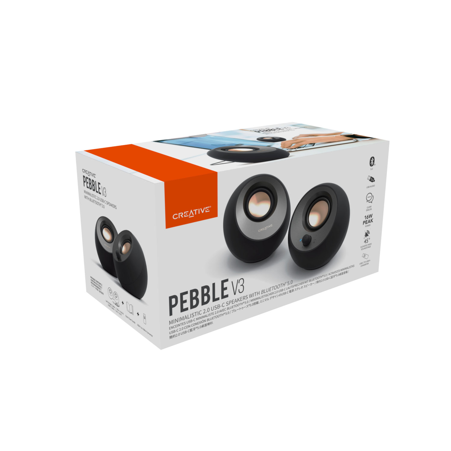 Parlante Creative Pebble V3  Bluetooth 5.0-1