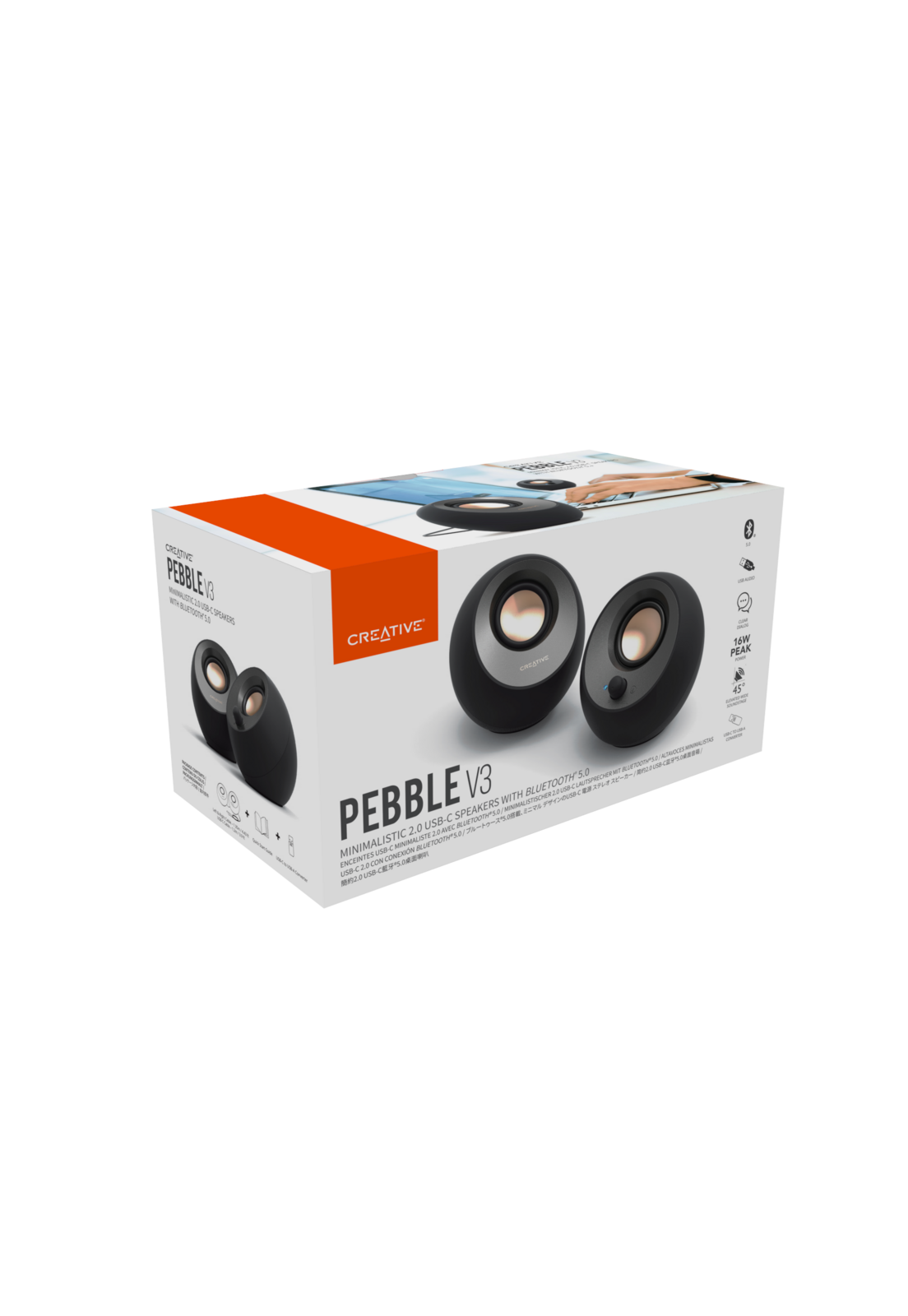 Parlante Creative Pebble V3  Bluetooth 5.0-7