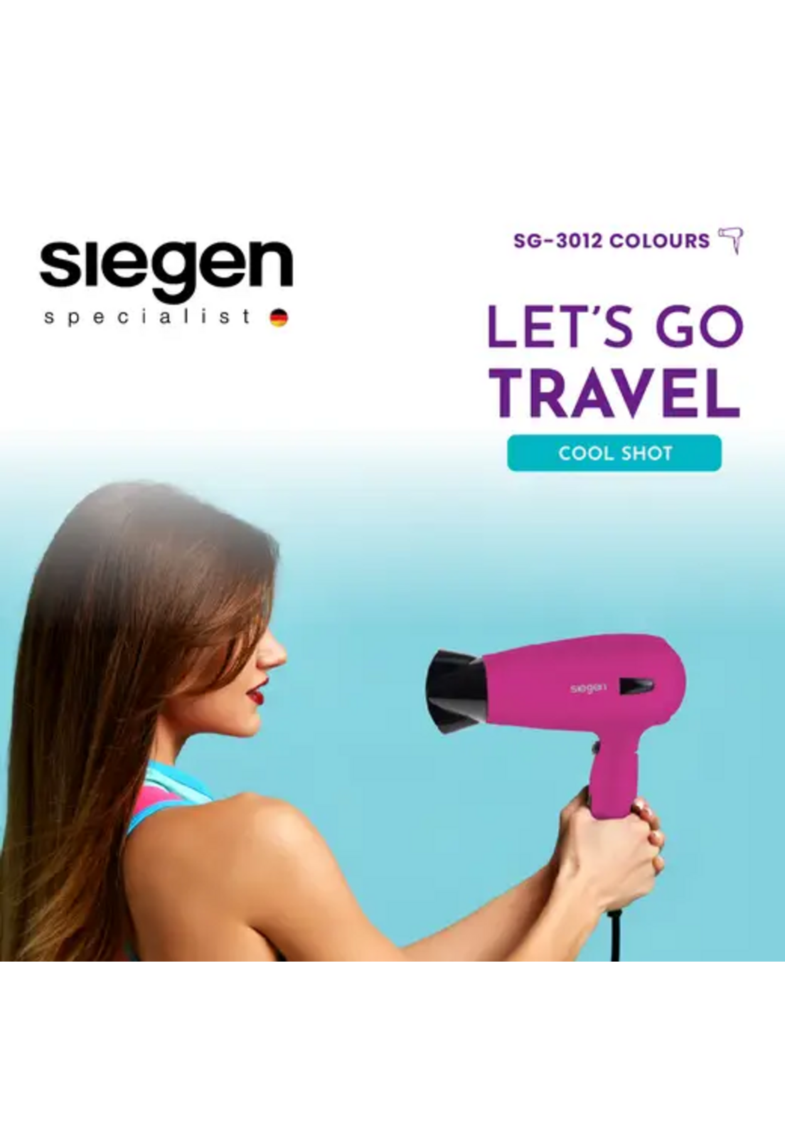 Secador Pelo Siegen SG-3012C61 1700W Plegable Viaje-3