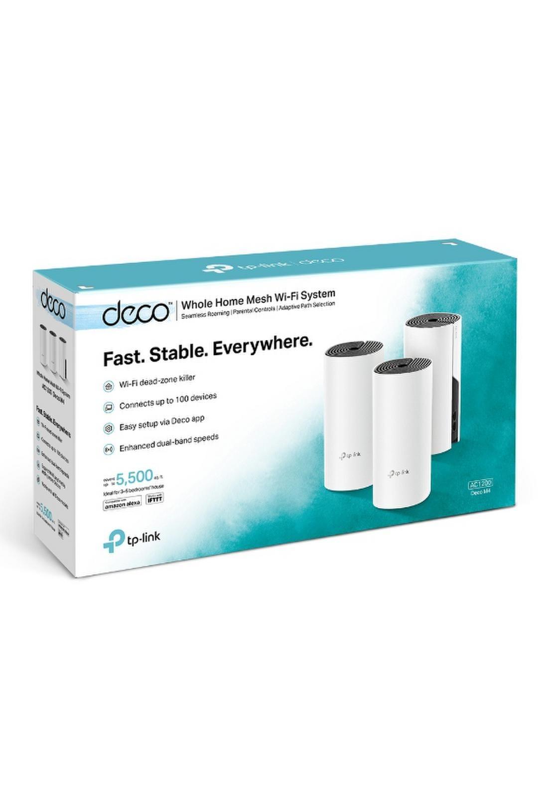Sistema Wifi Mesh Full Cobertura Tp-link Deco M4 Ac1200 Pack-4