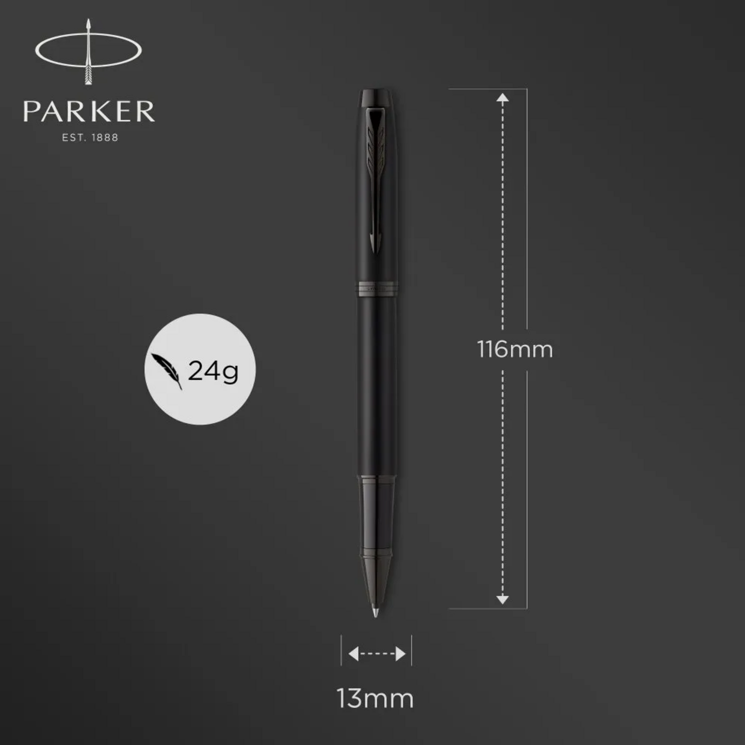 Rollerball Parker IM Premium GT Negro Mate Tinta Negra-4