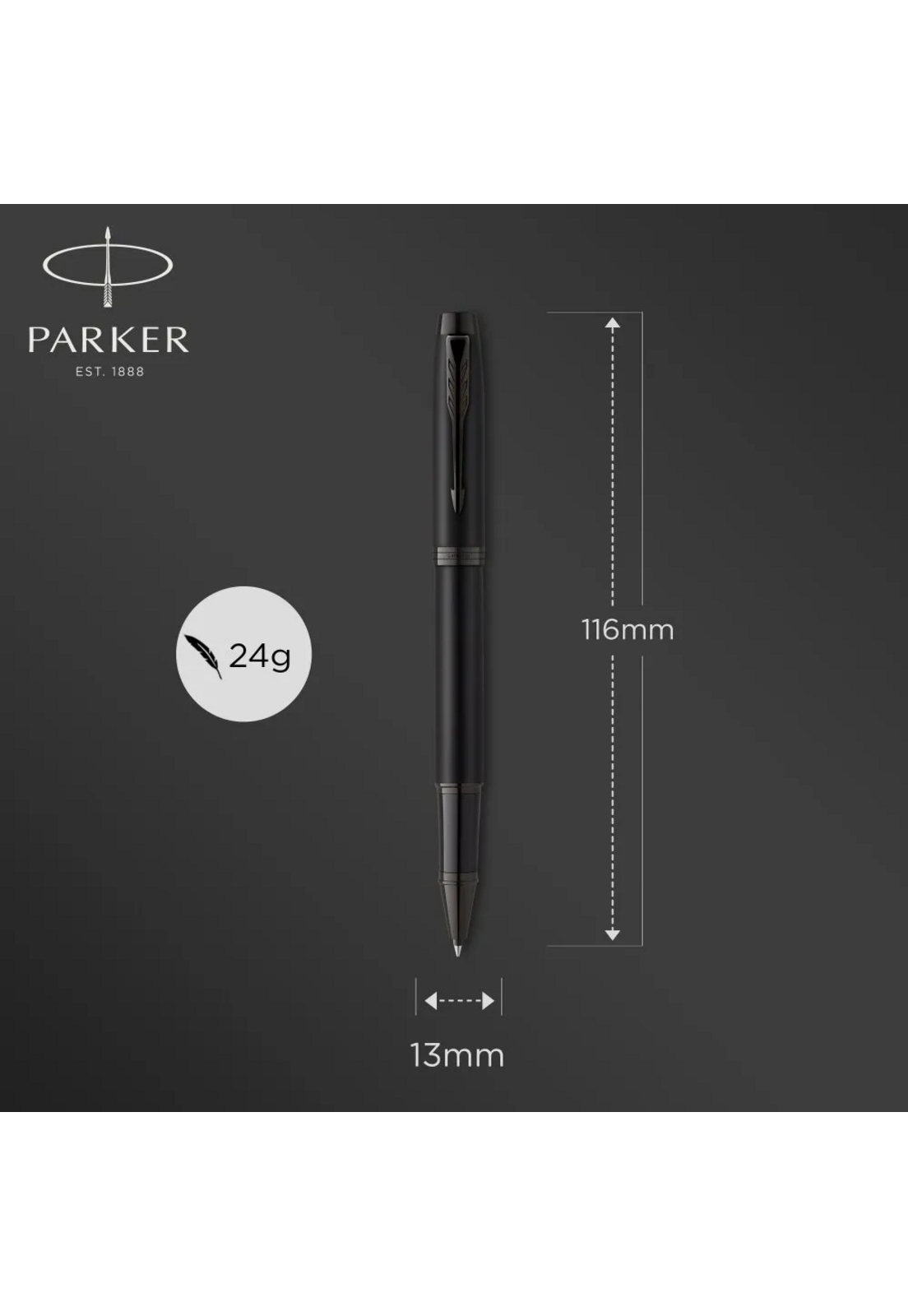 Rollerball Parker IM Premium GT Negro Mate Tinta Negra-4