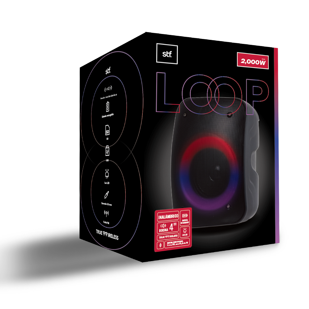 Parlante Inalambrico STF Loop 4 con Luz Led-5