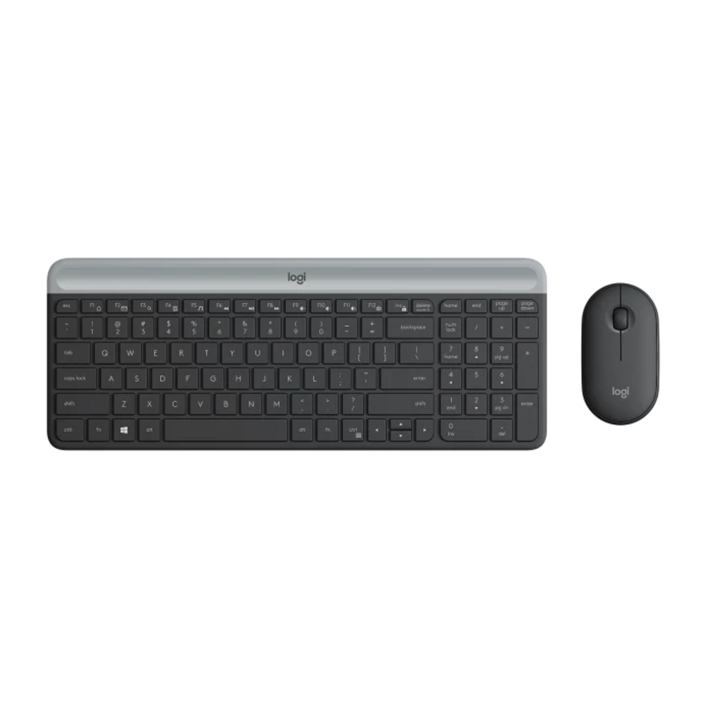 Combo Teclado y Mouse Logitech Inalambrico Ultradelgado MK470 Negro-0