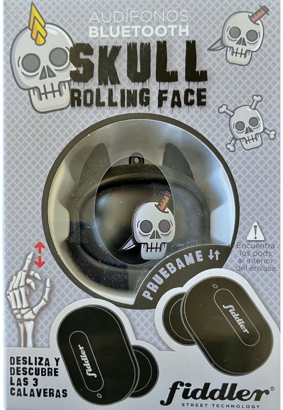 Audifonos Bluetooth In Ear Fiddler Skull Rolling Face-3
