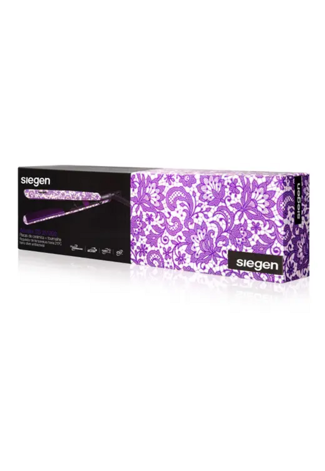 Plancha Alisador Siegen SG-3512D2 Ceramica Tourmalina Flores-2