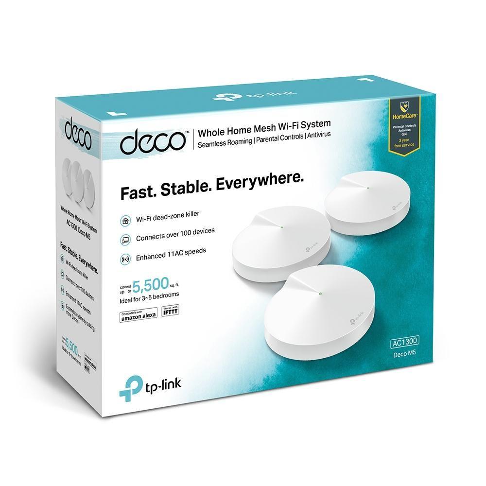 Sistema Wifi Mesh Full Cobertura Tp-link Deco M5 Pack 3-3