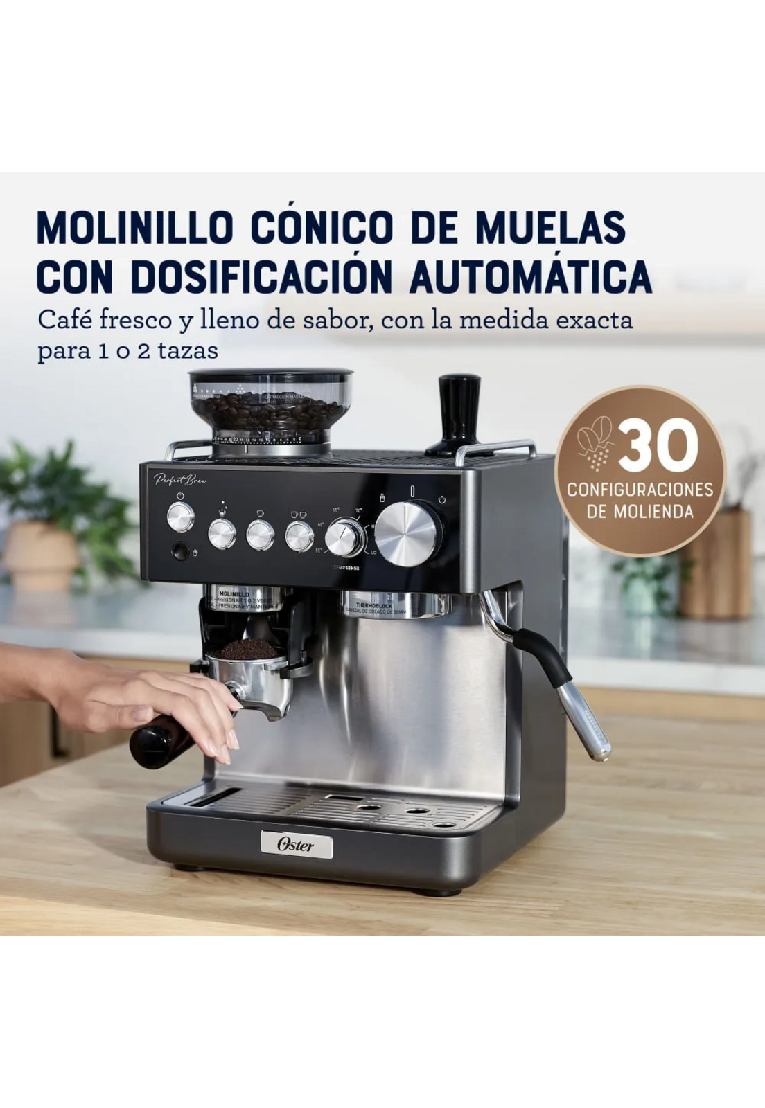 Cafetera Oster Nueva Perfect Brew con Molinillo 2208823-4