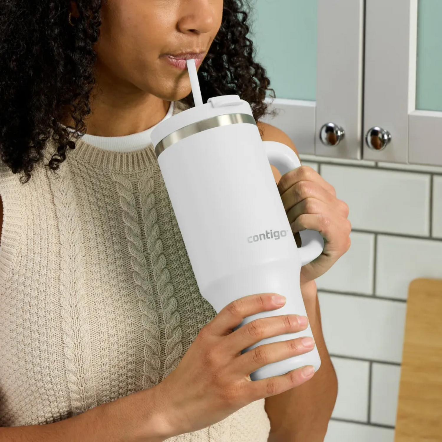 Vaso Tumbler Contigo Streeterville 1182 ml Frio Blanco-5