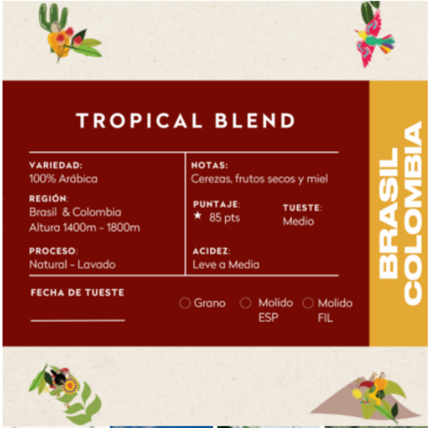 Cafe Molido Nosso Cafe Justo Tropical Blend 250g-1