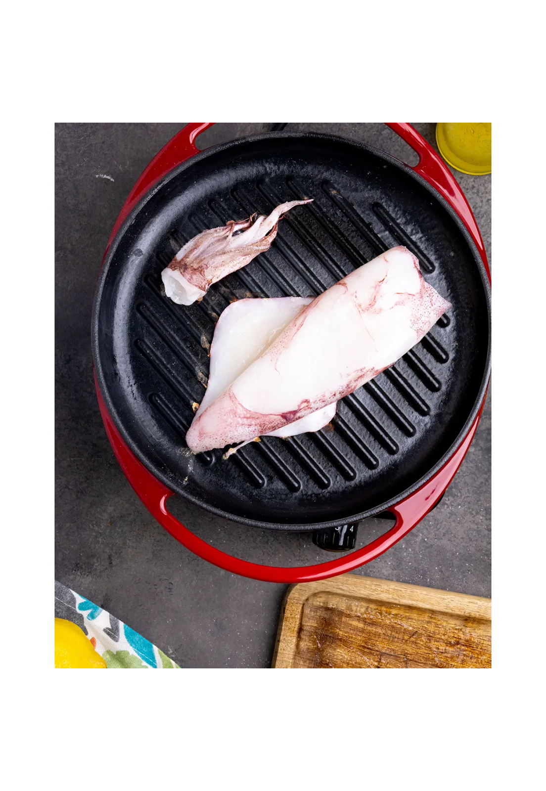 Parrilla Circular Grill Hierro Fundido Jata 25cm GR25 Roja-3