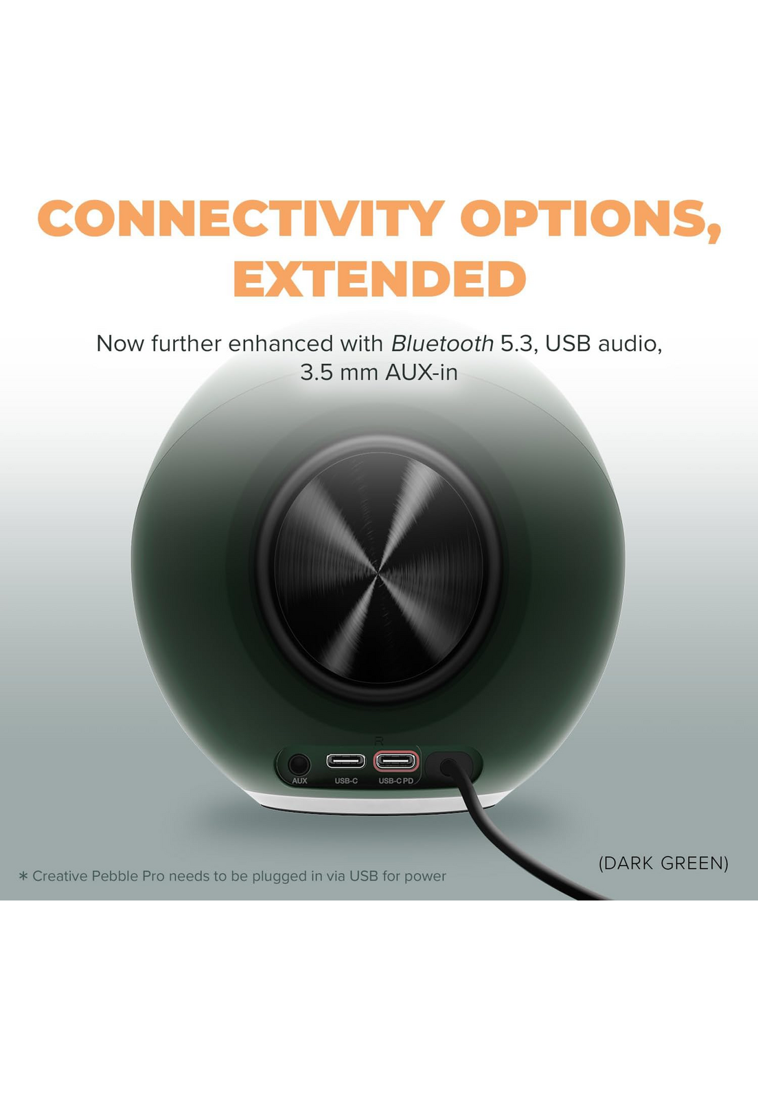 Parlantes Altavoces Creative Pebble Pro Negro-4