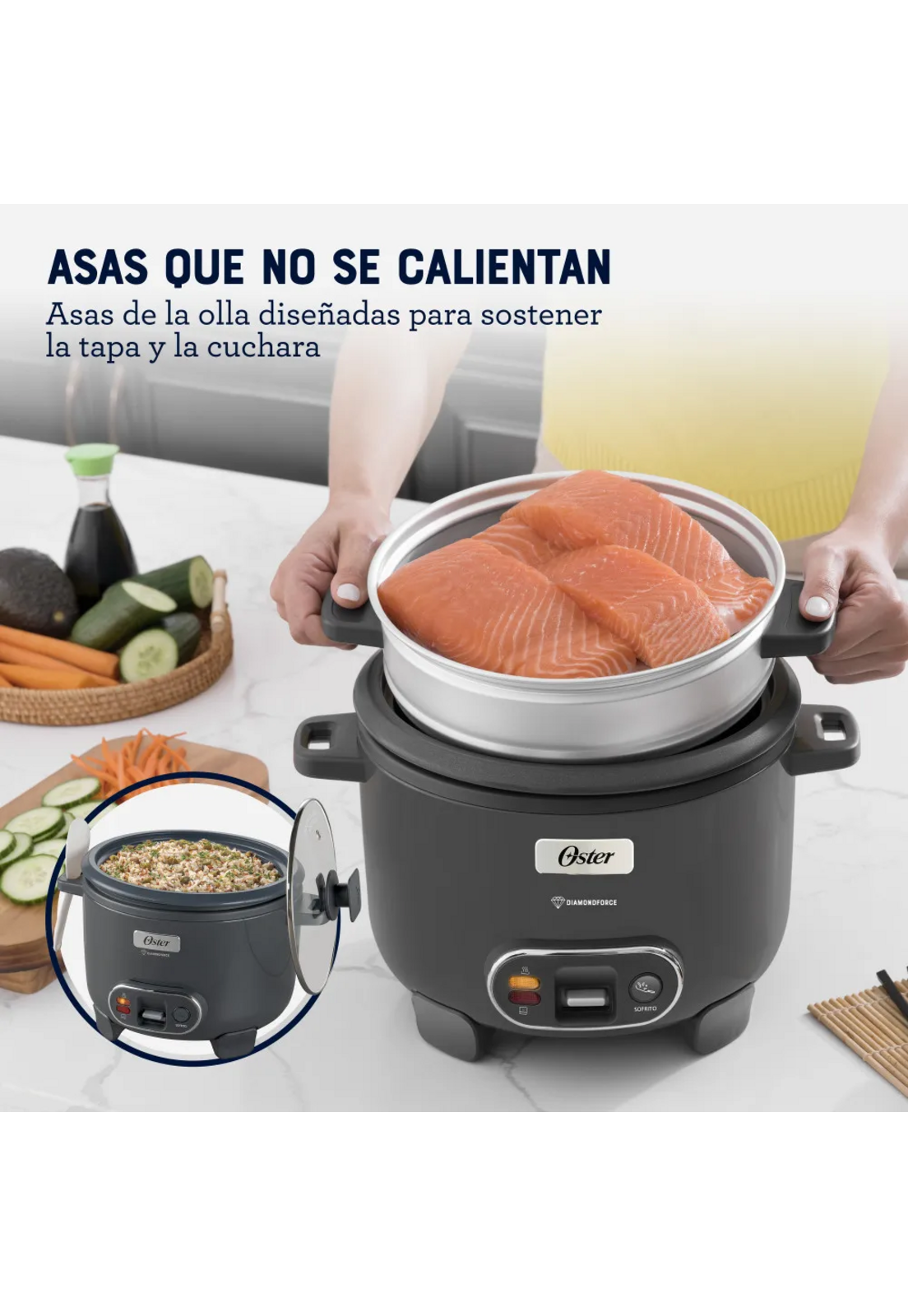 Arrocera Oster 10 Tazas Sofrito y Vaporera Mod 2212407-5