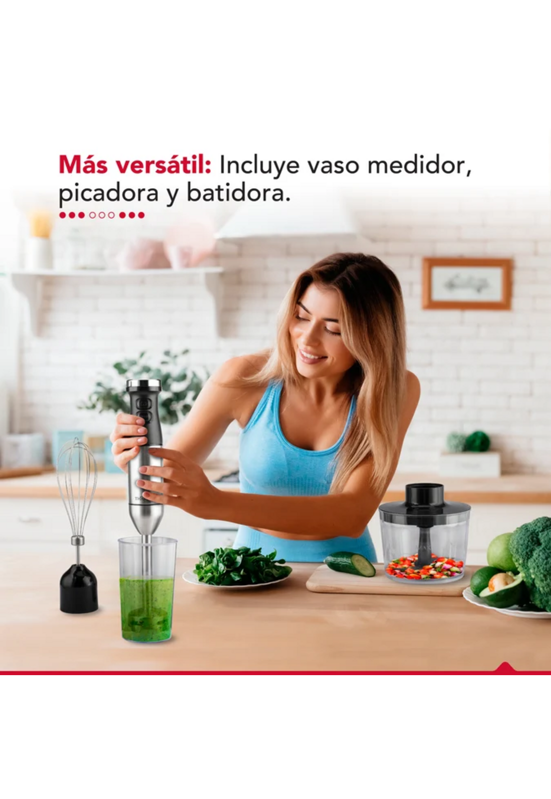 Minipimer Thorben Thor HB 600 Picadora Batidor Vaso 700ml-4