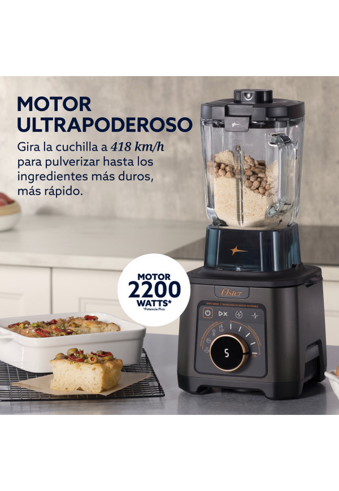 Licuadora Profesional Oster Titan 2200W Vaso Vidrio 2.5L-2