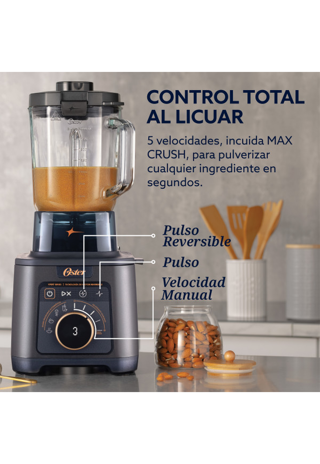 Licuadora Profesional Oster Titan 2200W Vaso Vidrio 2.5L-7