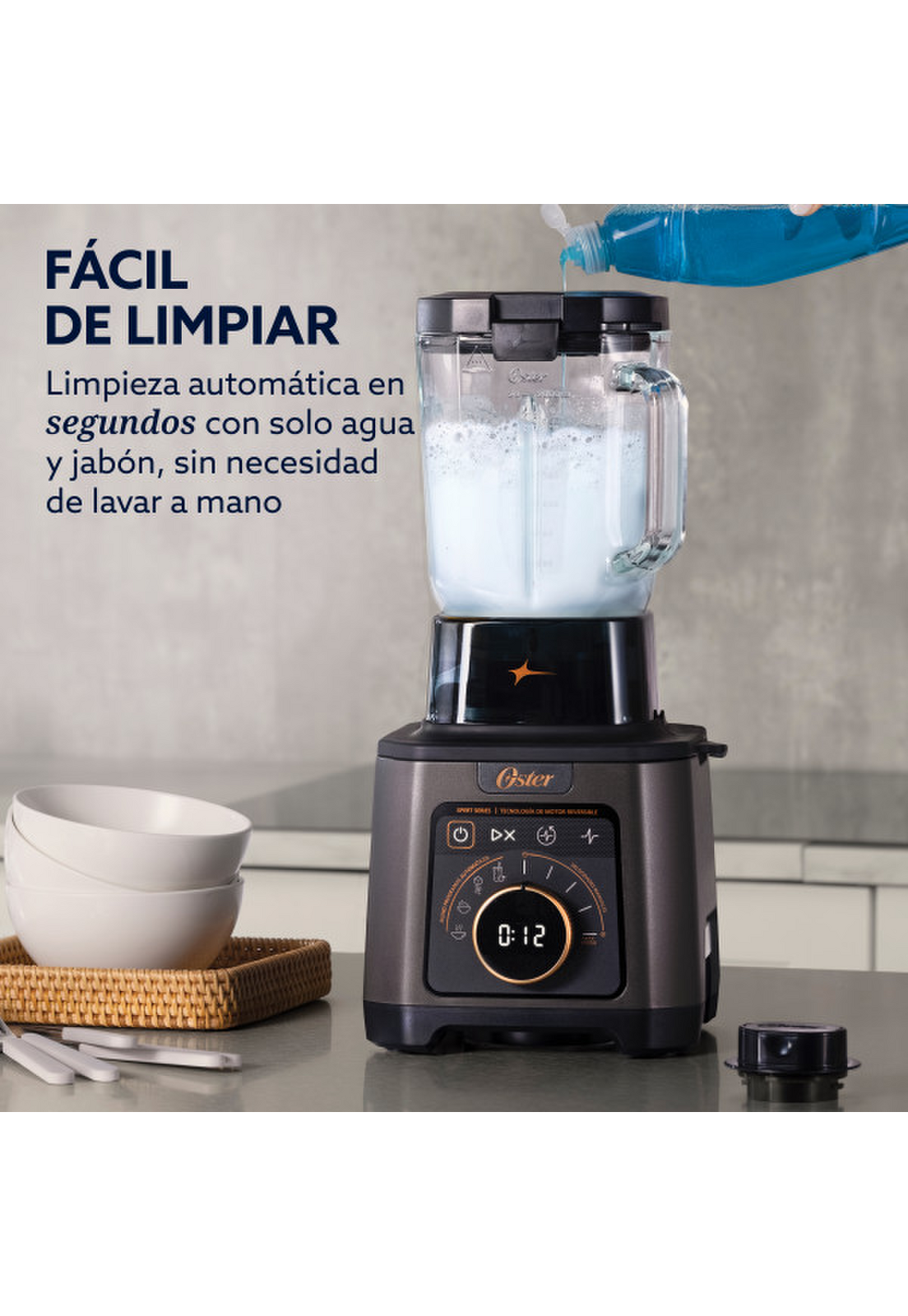 Licuadora Profesional Oster Titan 2200W Vaso Vidrio 2.5L-9
