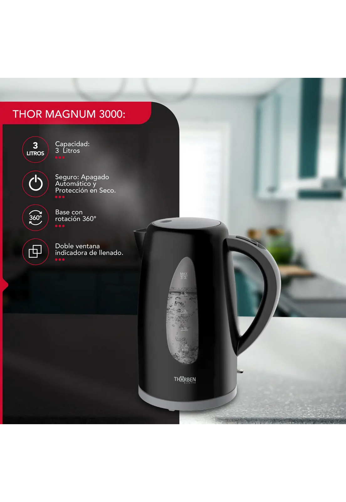 Hervidor Thorben Thor Magnum 3000 3L Base 360 Familiar-7