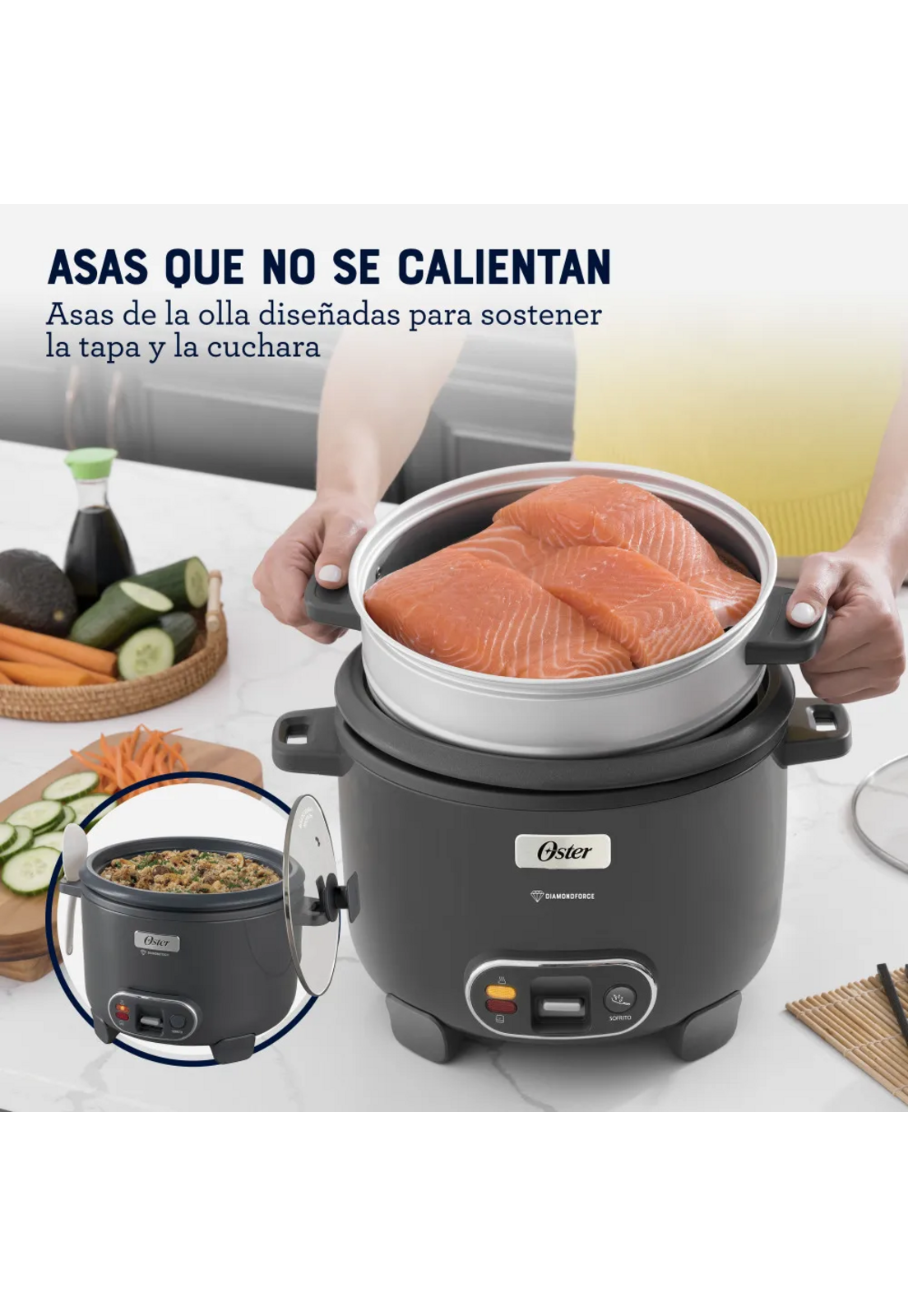 Arrocera Oster 12 Tazas Sofrito y Vaporera Mod 2212406-7