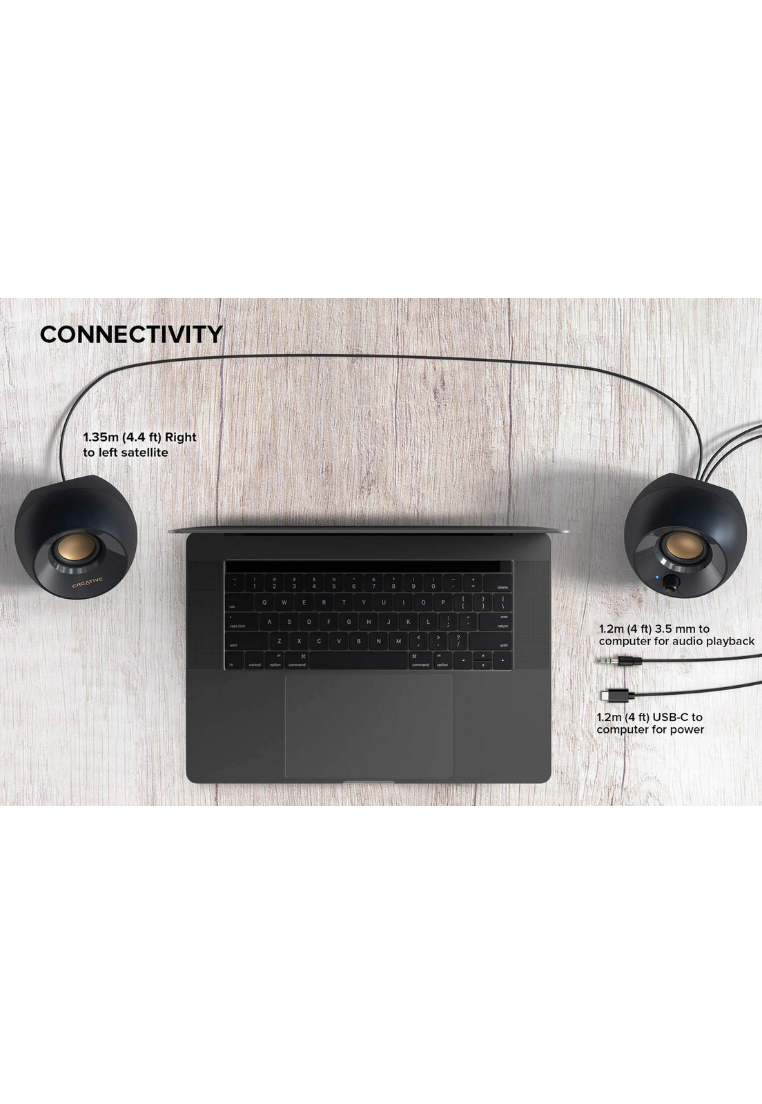 Parlantes Altavoces Creative Pebble V2 8W Negro-2
