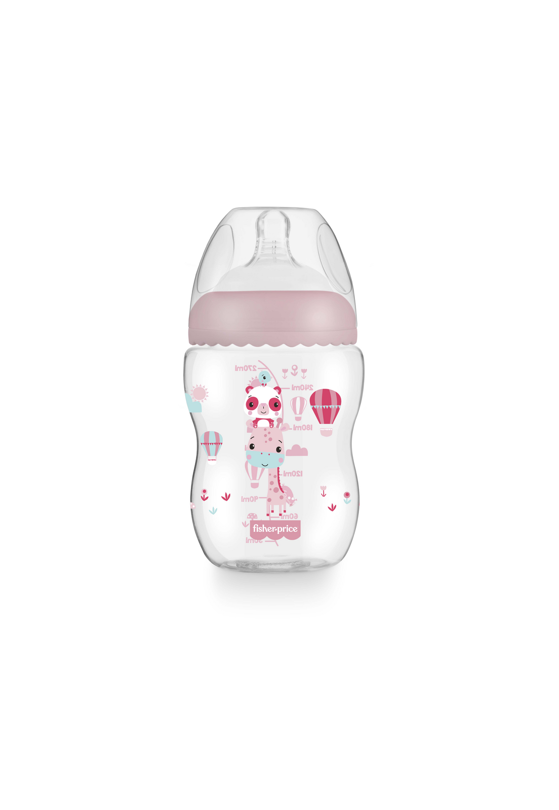 Mamadera  Fisher Price First Moments Boca Ancha 270 ml Rosa-0