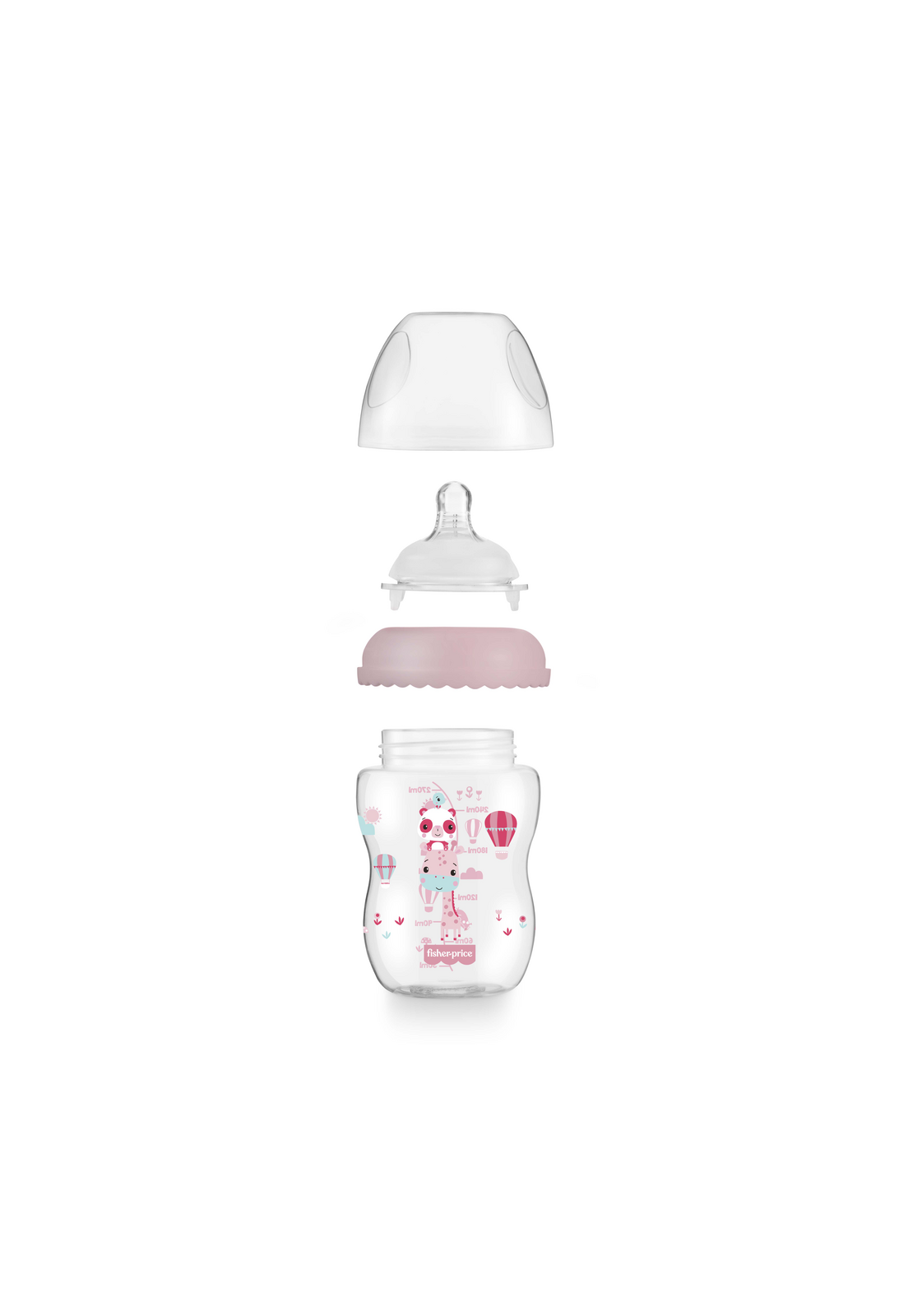 Mamadera  Fisher Price First Moments Boca Ancha 270 ml Rosa-1