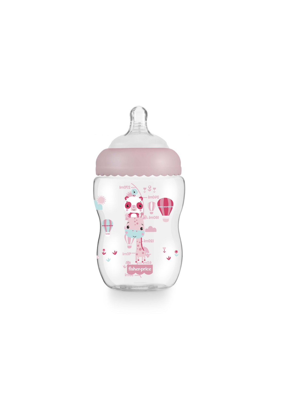 Mamadera  Fisher Price First Moments Boca Ancha 270 ml Rosa-3