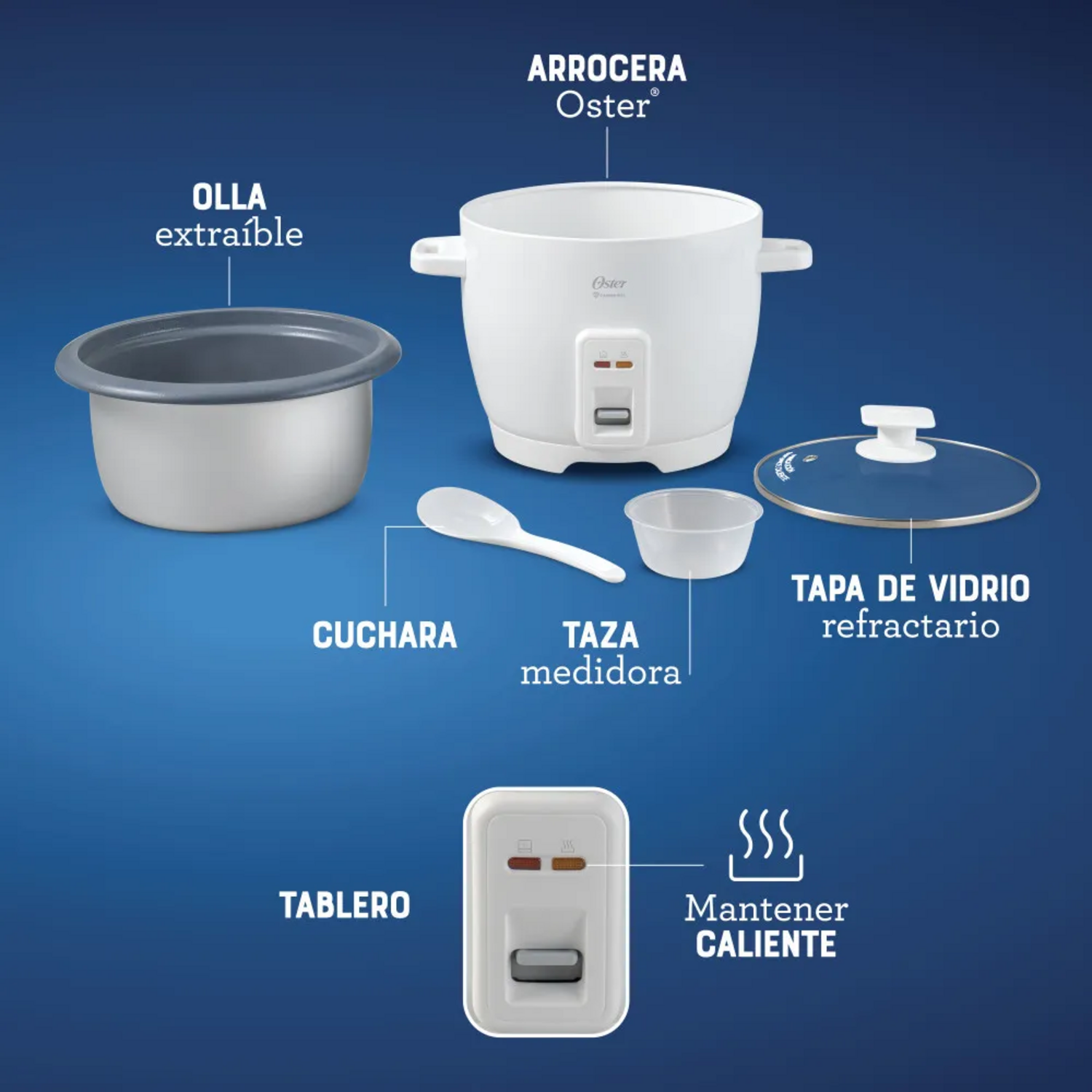 Arrocera Oster 7 Tazas Mantiene Calor Modelo 2212405-9