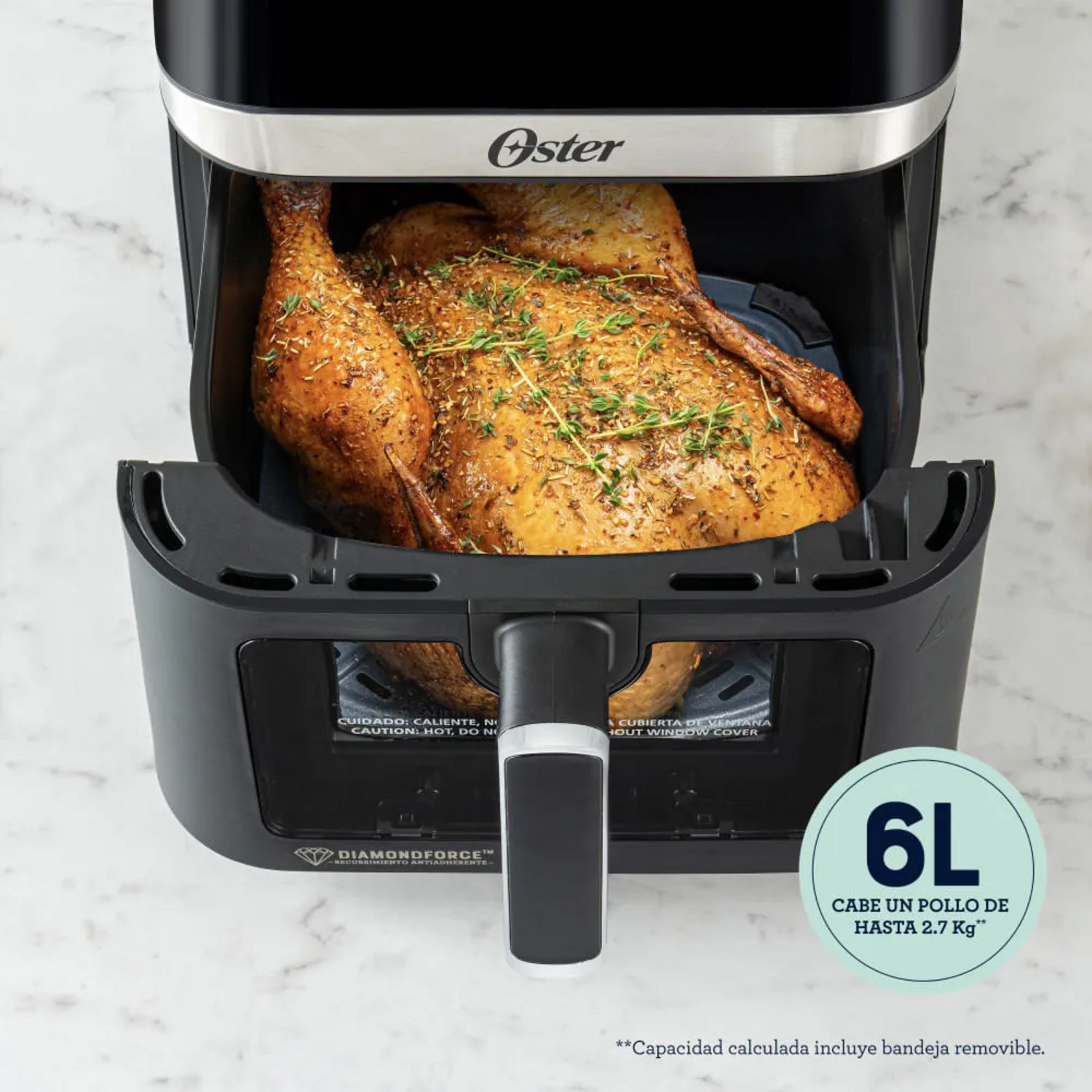 Freidora Air Fryer Oster 6L Digital con Visor Mod 2204818-6