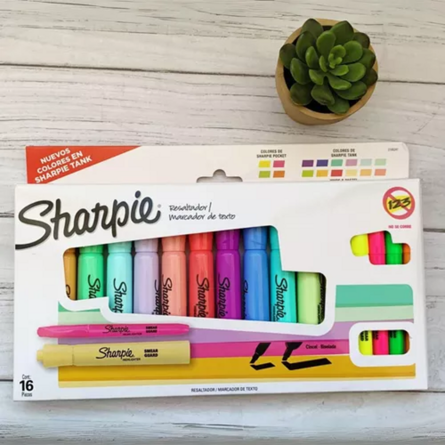 Set de Destacadores Sharpie Tank y Pocket 16 Unidades-3