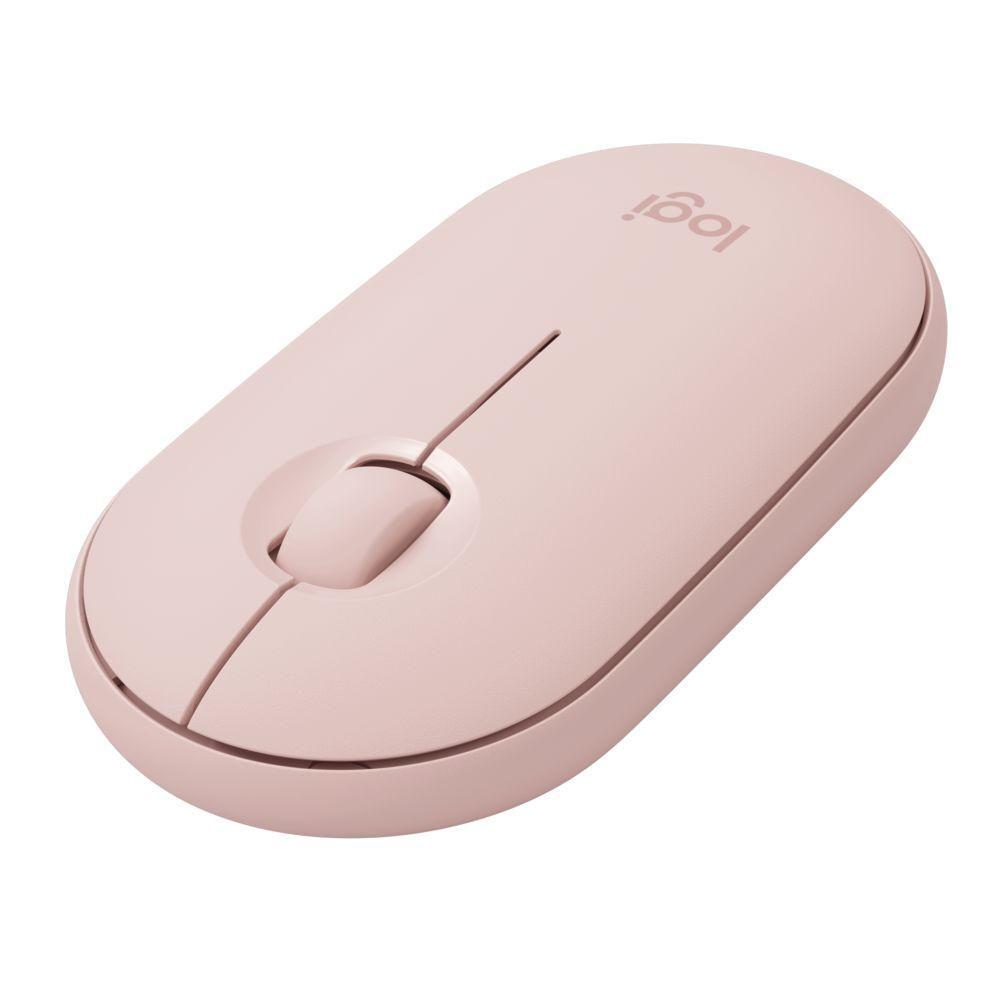 Mouse Logitech M350 Pebble Inalambrico Rosa-1